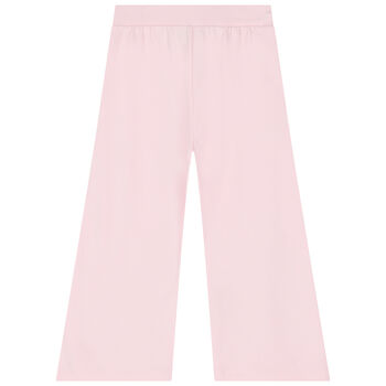 Girls Pink Logo Joggers